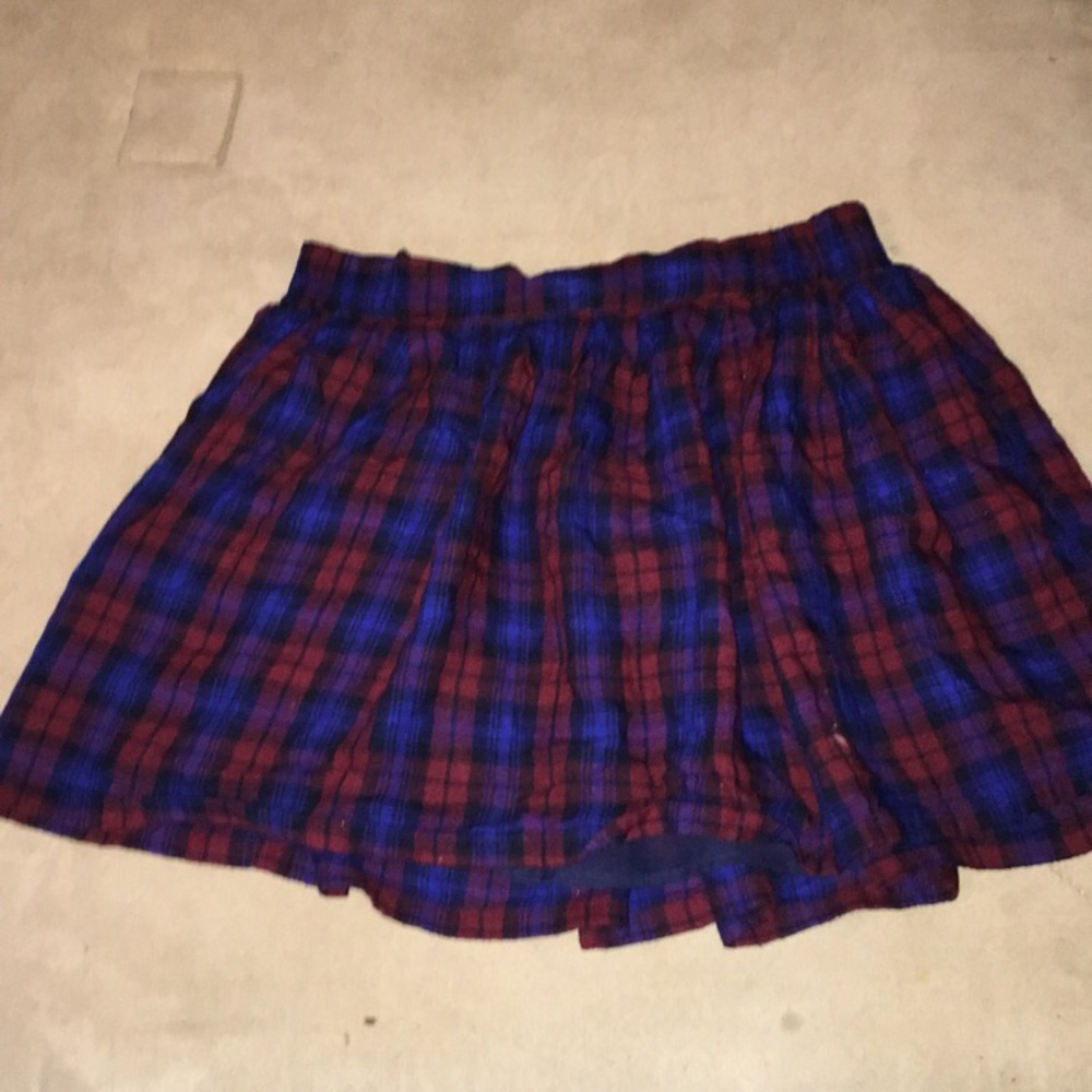 💙PLAID MINISKIRT❤️